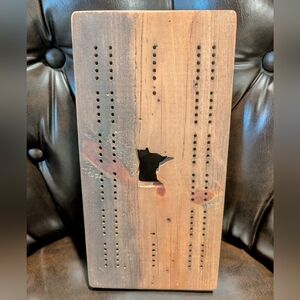 NWT! Wooden Cribbage Board with Minnesota Cutout